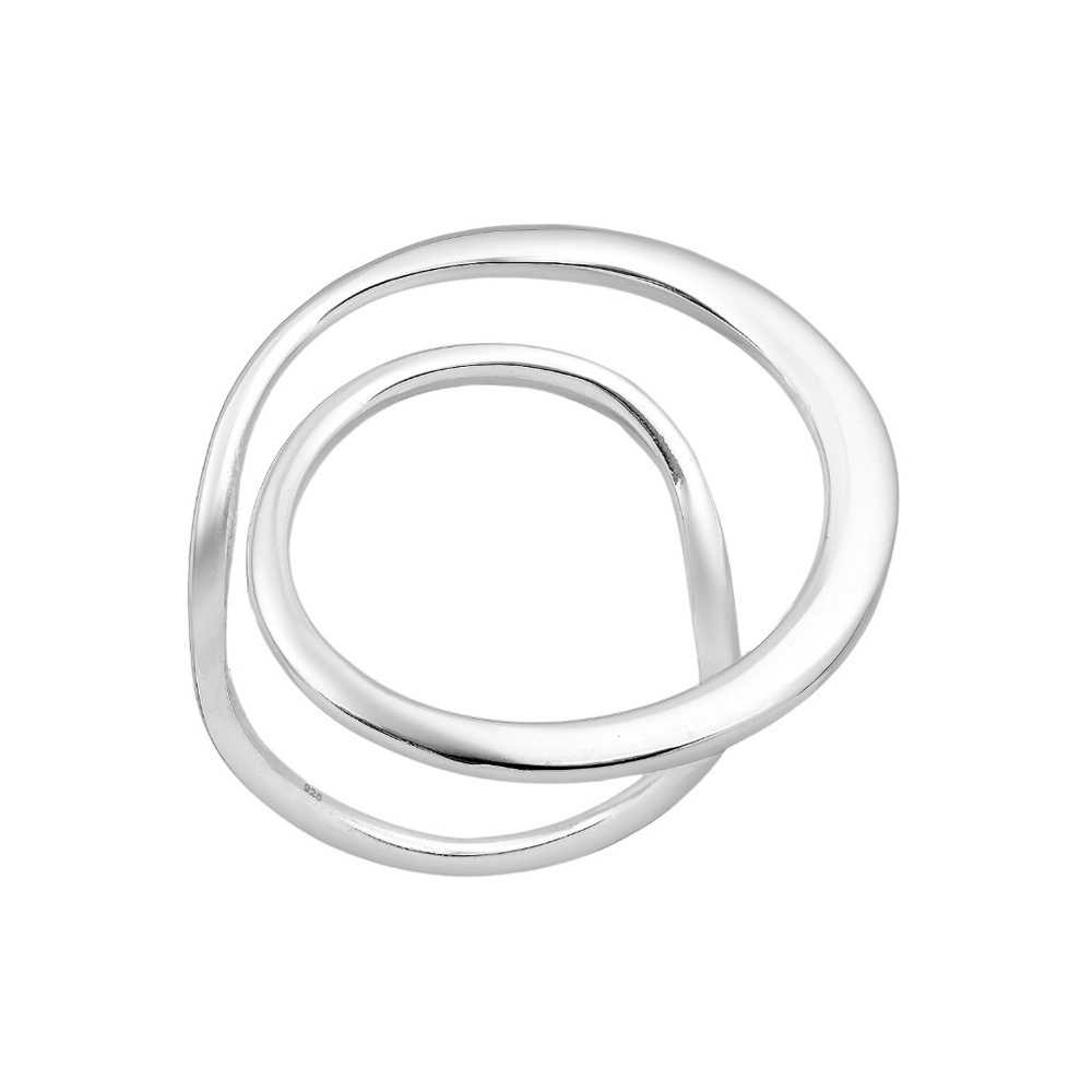 Sterling Silver Sculptural Wrap Ring Minimalist Statement – Size 9 (Sample)